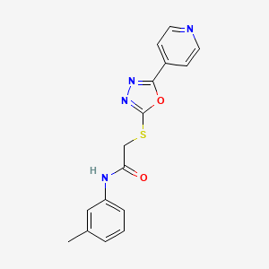molecular formula C16H14N4O2S B2543127 N-(3-methylphenyl)-2-{[5-(pyridin-4-yl)-1,3,4-oxadiazol-2-yl]sulfanyl}acetamide CAS No. 539805-89-5