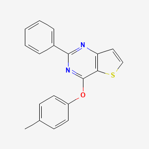 molecular formula C19H14N2OS B2543151 4-(4-Methylphenoxy)-2-phenylthieno[3,2-d]pyrimidine CAS No. 691869-12-2