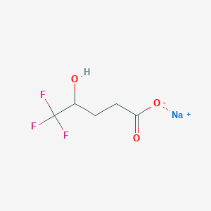 molecular formula C5H6F3NaO3 B2543153 Sodium 5,5,5-trifluoro-4-hydroxypentanoate CAS No. 2155852-33-6