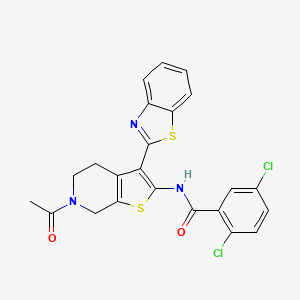 molecular formula C23H17Cl2N3O2S2 B2543172 N-(6-acetyl-3-(benzo[d]thiazol-2-yl)-4,5,6,7-tetrahydrothieno[2,3-c]pyridin-2-yl)-2,5-dichlorobenzamide CAS No. 864860-00-4