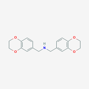 molecular formula C18H19NO4 B2543174 Bis((2,3-dihydrobenzo[b][1,4]dioxin-6-yl)methyl)amine CAS No. 1260811-27-5