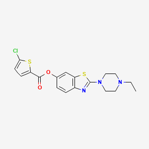 B2543188 2-(4-Ethylpiperazin-1-yl)benzo[d]thiazol-6-yl 5-chlorothiophene-2-carboxylate CAS No. 953195-57-8