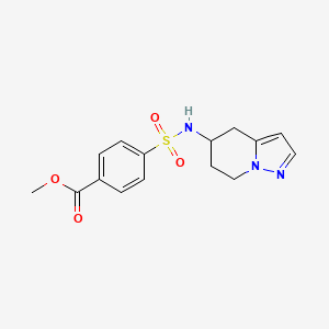 molecular formula C15H17N3O4S B2543201 methyl 4-({4H,5H,6H,7H-pyrazolo[1,5-a]pyridin-5-yl}sulfamoyl)benzoate CAS No. 2034489-26-2