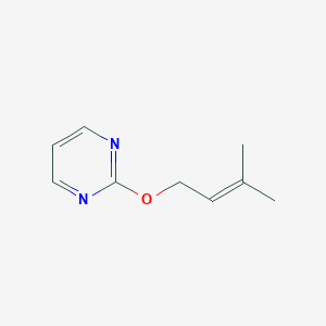 molecular formula C9H12N2O B2543267 2-[(3-Methylbut-2-en-1-yl)oxy]pyrimidine CAS No. 2380143-07-5