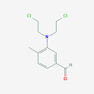molecular formula C12H15Cl2NO B025433 3-[Bis(2-chloroethyl)amino]-4-methylbenzaldehyde CAS No. 19768-74-2
