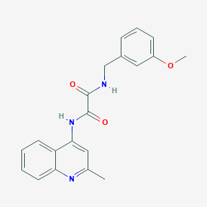 molecular formula C20H19N3O3 B2543313 N1-(3-methoxybenzyl)-N2-(2-methylquinolin-4-yl)oxalamide CAS No. 941939-32-8