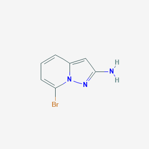 molecular formula C7H6BrN3 B2543359 7-Bromopyrazolo[1,5-a]pyridin-2-amine CAS No. 1504287-12-0