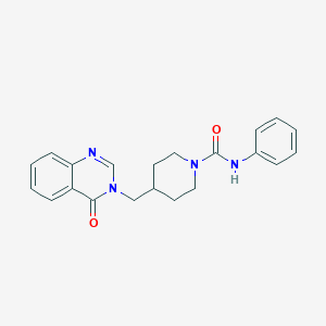 molecular formula C21H22N4O2 B2543363 4-[(4-oxo-3,4-dihydroquinazolin-3-yl)methyl]-N-phenylpiperidine-1-carboxamide CAS No. 2380192-23-2