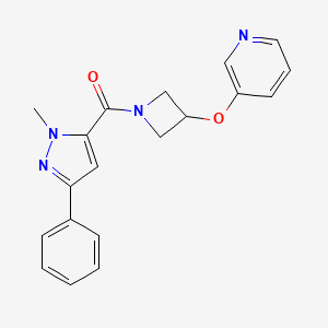 (1-methyl-3-phenyl-1H-pyrazol-5-yl)(3-(pyridin-3-yloxy)azetidin-1-yl)methanone