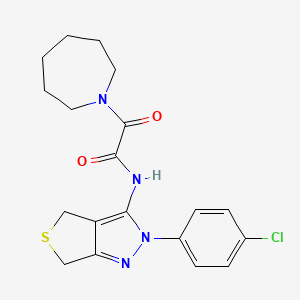 2-(azepan-1-yl)-N-[2-(4-chlorophenyl)-4,6-dihydrothieno[3,4-c]pyrazol-3-yl]-2-oxoacetamide