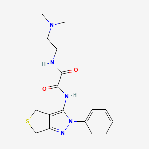 molecular formula C17H21N5O2S B2543411 N-[2-(dimethylamino)ethyl]-N'-{2-phenyl-2H,4H,6H-thieno[3,4-c]pyrazol-3-yl}ethanediamide CAS No. 899969-38-1