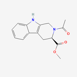 molecular formula C15H16N2O3 B2543412 methyl (3R)-2-acetyl-2,3,4,9-tetrahydro-1H-beta-carboline-3-carboxylate CAS No. 1217649-95-0
