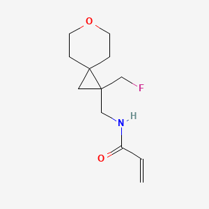 molecular formula C12H18FNO2 B2543423 N-[[2-(Fluoromethyl)-6-oxaspiro[2.5]octan-2-yl]methyl]prop-2-enamide CAS No. 2411273-96-4