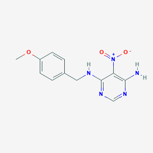 molecular formula C12H13N5O3 B2543425 N4-(4-methoxybenzyl)-5-nitropyrimidine-4,6-diamine CAS No. 450344-91-9