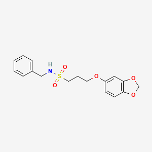 B2543431 3-(benzo[d][1,3]dioxol-5-yloxy)-N-benzylpropane-1-sulfonamide CAS No. 946315-51-1