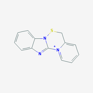 molecular formula C13H10N3S+ B025435 Omeprazole cyclic sulfenamide CAS No. 102332-89-8