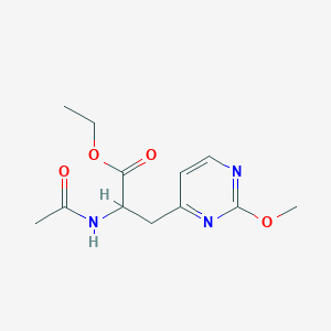 molecular formula C12H17N3O4 B2543534 ethyl2-acetamido-3-(2-methoxypyrimidin-4-yl)propanoate CAS No. 2411193-29-6