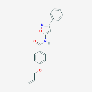 molecular formula C19H16N2O3 B254354 N-(3-phenyl-1,2-oxazol-5-yl)-4-(prop-2-en-1-yloxy)benzamide 