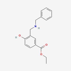 molecular formula C17H19NO3 B2543575 Ethyl 3-[(benzylamino)methyl]-4-hydroxybenzoate CAS No. 2108826-45-3