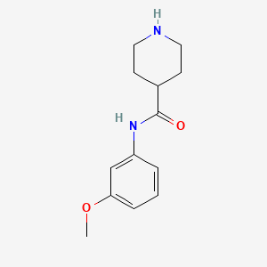 molecular formula C13H18N2O2 B2543579 N-(3-methoxyphenyl)piperidine-4-carboxamide CAS No. 937669-36-8