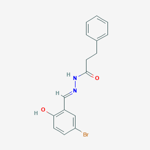 molecular formula C16H15BrN2O2 B2543581 N'-[(E)-(5-BROMO-2-HYDROXYPHENYL)METHYLIDENE]-3-PHENYLPROPANEHYDRAZIDE CAS No. 316138-90-6