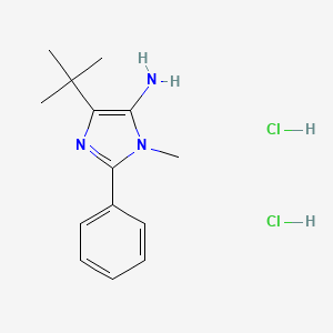 B2543584 5-Tert-butyl-3-methyl-2-phenylimidazol-4-amine;dihydrochloride CAS No. 2418704-89-7