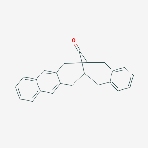 molecular formula C23H20O B025436 6,7,8,13,14,15-Hexahydro-7,14-methanobenzo[6,7]cyclodeca[1,2-b]naphthalen-17-one CAS No. 108395-69-3
