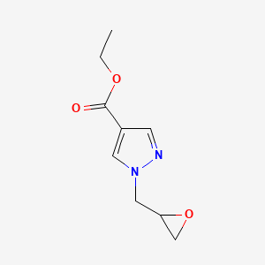 molecular formula C9H12N2O3 B2543600 Ethyl 1-(oxiran-2-ylmethyl)-1H-pyrazole-4-carboxylate CAS No. 2166577-70-2