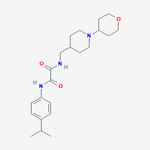 molecular formula C22H33N3O3 B2543604 N-{[1-(oxan-4-yl)piperidin-4-yl]methyl}-N'-[4-(propan-2-yl)phenyl]ethanediamide CAS No. 2034240-54-3