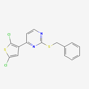 2-Benzylsulfanyl-4-(2,5-dichlorothiophen-3-yl)pyrimidine