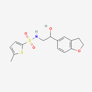 molecular formula C15H17NO4S2 B2543624 N-[2-(2,3-DIHYDRO-1-BENZOFURAN-5-YL)-2-HYDROXYETHYL]-5-METHYLTHIOPHENE-2-SULFONAMIDE CAS No. 1421451-52-6