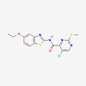 5-chloro-N-(5-ethoxy-1,3-benzothiazol-2-yl)-2-(methylsulfanyl)pyrimidine-4-carboxamide