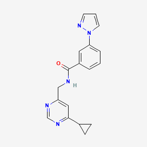 N-((6-cyclopropylpyrimidin-4-yl)methyl)-3-(1H-pyrazol-1-yl)benzamide