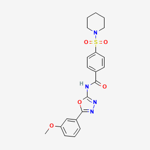 N-(5-(3-methoxyphenyl)-1,3,4-oxadiazol-2-yl)-4-(piperidin-1-ylsulfonyl)benzamide