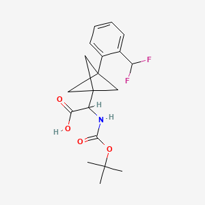 2-[3-[2-(Difluoromethyl)phenyl]-1-bicyclo[1.1.1]pentanyl]-2-[(2-methylpropan-2-yl)oxycarbonylamino]acetic acid