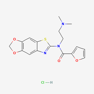N-([1,3]dioxolo[4',5':4,5]benzo[1,2-d]thiazol-6-yl)-N-(2-(dimethylamino)ethyl)furan-2-carboxamide hydrochloride