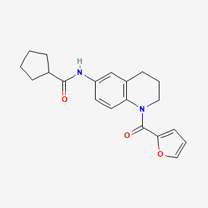 N-[1-(furan-2-carbonyl)-3,4-dihydro-2H-quinolin-6-yl]cyclopentanecarboxamide