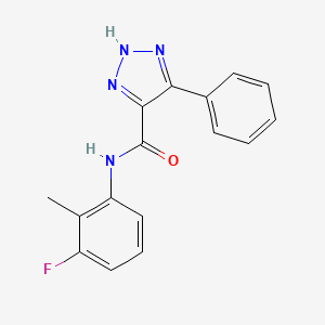 molecular formula C16H13FN4O B2543657 N-(3-fluoro-2-methylphenyl)-4-phenyl-1H-1,2,3-triazole-5-carboxamide CAS No. 1790196-83-6