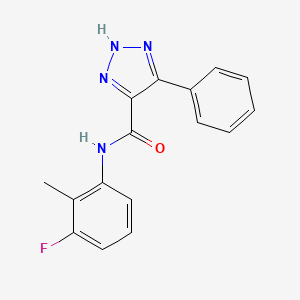N-(3-fluoro-2-methylphenyl)-4-phenyl-1H-1,2,3-triazole-5-carboxamide