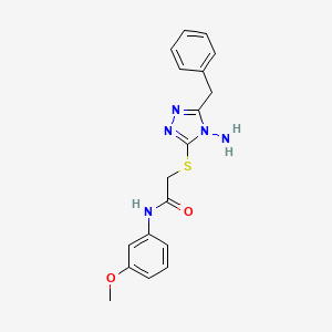 2-[(4-amino-5-benzyl-4H-1,2,4-triazol-3-yl)sulfanyl]-N-(3-methoxyphenyl)acetamide