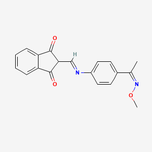 2-[[4-[(Z)-N-methoxy-C-methylcarbonimidoyl]phenyl]iminomethyl]indene-1,3-dione