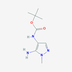 molecular formula C9H16N4O2 B2543662 tert-butyl (5-amino-1-methyl-1h-pyrazol-4-yl)carbamate CAS No. 1025391-91-6