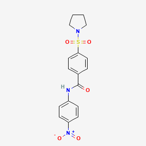 N-(4-nitrophenyl)-4-(pyrrolidin-1-ylsulfonyl)benzamide
