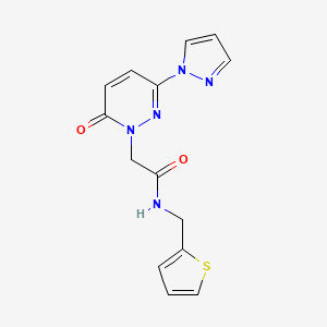 2-(6-oxo-3-(1H-pyrazol-1-yl)pyridazin-1(6H)-yl)-N-(thiophen-2-ylmethyl)acetamide