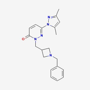 2-[(1-benzylazetidin-3-yl)methyl]-6-(3,5-dimethyl-1H-pyrazol-1-yl)-2,3-dihydropyridazin-3-one