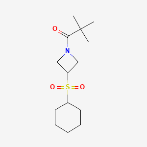 1-(3-(Cyclohexylsulfonyl)azetidin-1-yl)-2,2-dimethylpropan-1-one