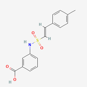 3-[[(E)-2-(4-methylphenyl)ethenyl]sulfonylamino]benzoic acid