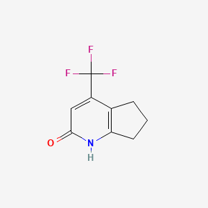 molecular formula C9H8F3NO B2543699 4-(trifluoromethyl)-1H,2H,5H,6H,7H-cyclopenta[b]pyridin-2-one CAS No. 184375-75-5