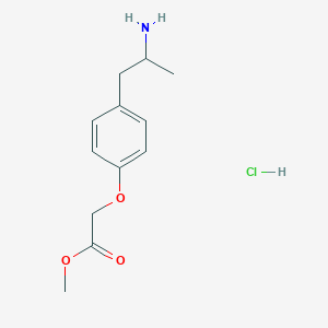 molecular formula C12H18ClNO3 B2543700 methyl2-[4-(2-aminopropyl)phenoxy]acetatehydrochloride CAS No. 114962-90-2