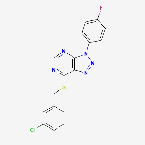 7-[(3-Chlorophenyl)methylsulfanyl]-3-(4-fluorophenyl)triazolo[4,5-d]pyrimidine